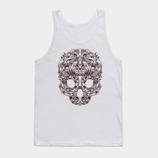 Skull with vintage ornament Tank Top